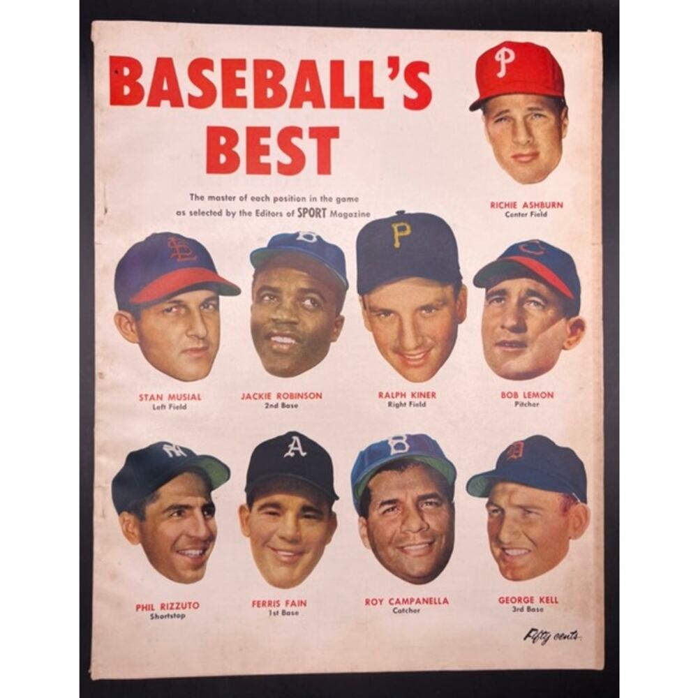 1952 Baseballs Best Magazine Jackie Robinson Stan Musial Roy Campanella Baseball